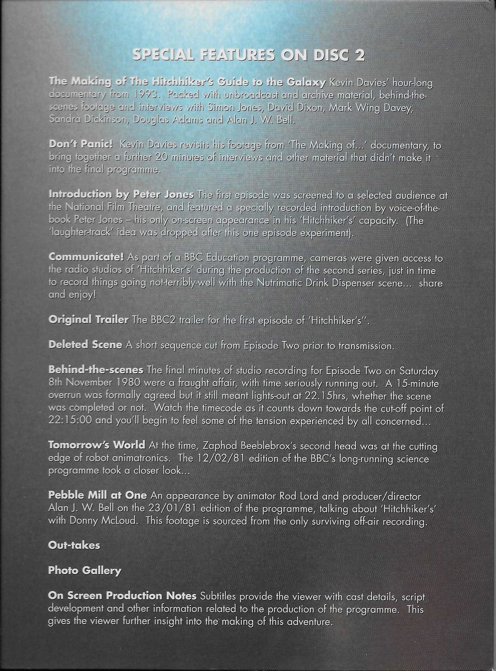 Middle of cover of BBCDVD 1092